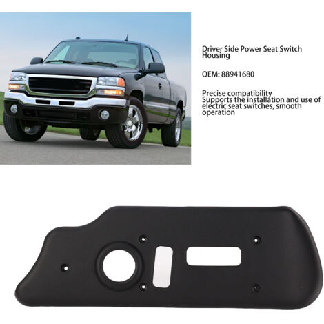 Panel de control del asiento del conductor 88941680 en ABS negro mate para Dodge Ram 1500/2500/3500 2003-2007