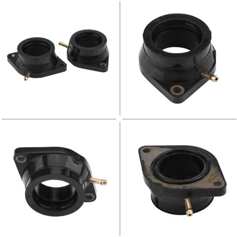 Junta de admisión del carburador para YAMAHA V-Star 1100, 2 piezas, plástico/metal negro, 9,2 x 5,4 x 3 cm con juntas tóricas, kit de repuesto (1/5)