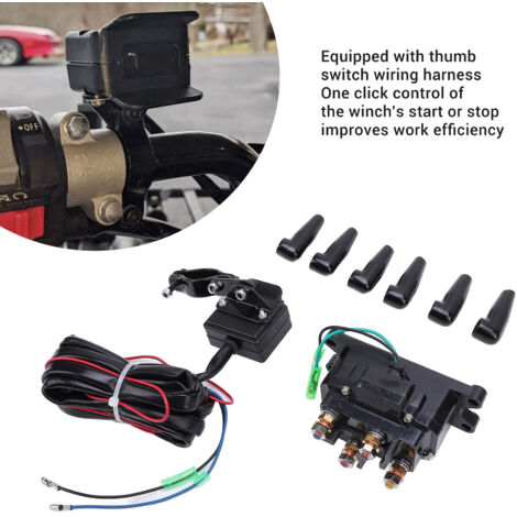 Relé e interruptor para cabrestante - Kit de alto rendimiento de 12 V y 250 A - Mayor seguridad - Para vehículos UTV de hasta 7000 libras (1/5)