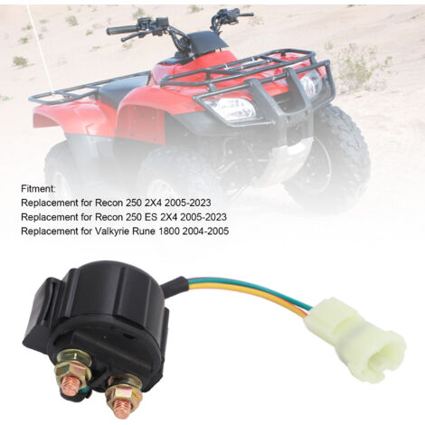 Relé de arranque de solenoide compatible con Honda Recon 250 / Valkyrie Rune - Modelo 35850 MEC 000 - Reemplazo directo y duradero (1/5)
