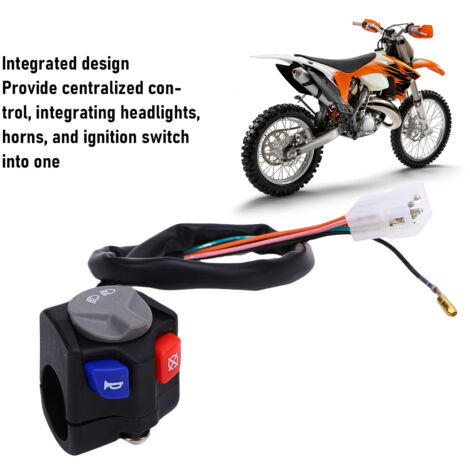 Maneta de control multifunción izquierda para motocicleta 7811-107-0000 para luz y claxon – Compatible con EC, EXC, XC-W, Husaberg (1/5)