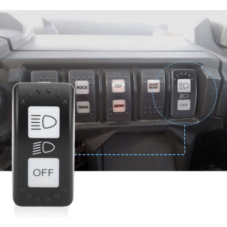 Interruptor de luz de techo azul de 8 pines y 12 V, plástico duradero, compatible con Can-Am Maverick X3. (1/5)