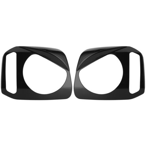 Cubierta de faros delanteros de ABS negro para Suzuki Jimny 2007-2017, 2 piezas, alto brillo (1/5)