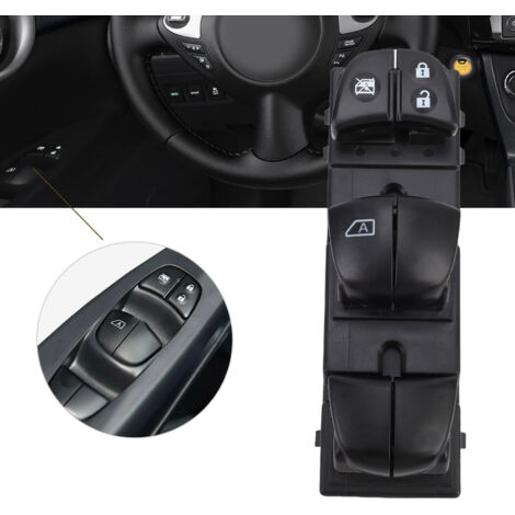 Interruptor principal de elevalunas eléctrico - Modelo 25401 4JG0B - Negro, compatible con Pathfinder, Altima, Leaf, Juke, Frontier (1/5)
