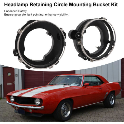Kit de montaje de aros para faros delanteros (par izquierdo/derecho) para Chevy Camaro Nova 1967-1970 (1/5)