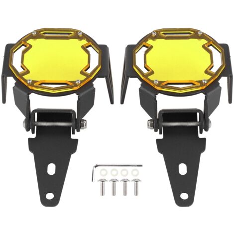 Protector de faros antiniebla de aluminio anodizado amarillo para motocicleta R1250GS Adventure LC (1/5)