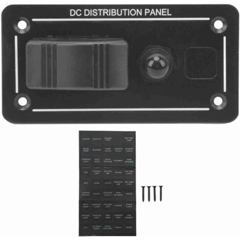 Panel de interruptores basculantes de aluminio de 12-24 V con indicador LED rojo para coche, camión, motocicleta y autocaravana. (1/5)