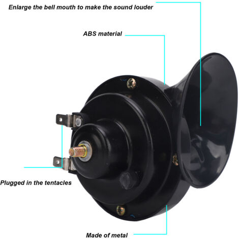 Kit de bocina UTV de 12 V con relé y control - Adecuado para Polaris Ranger RZR, RZR XP 1000, General, Ranger Black (1/5)