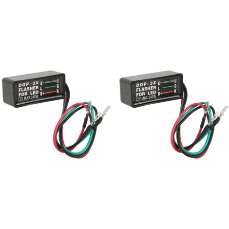 Relé intermitente DOP-3X de 12 V y 240 W para luces LED, ABS portátil para coche y motocicleta. (1/5)