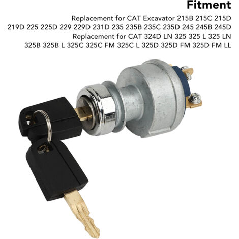 Interruptor de arranque 9G7641 con 2 llaves, repuesto para Caterpillar CAT