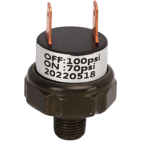 Interruptor de presión de acero inoxidable para compresor de aire de 70-100 PSI para bocina de tren