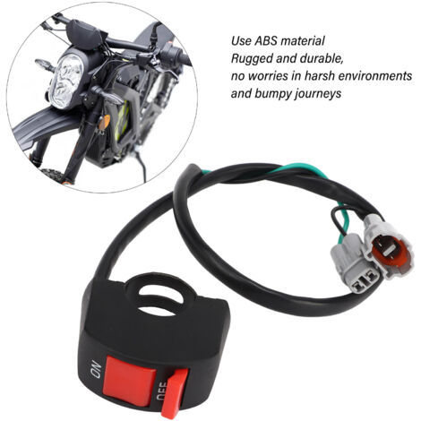 Interruptor de faros para manillar con palanca sólida - Repuesto compatible con SUR-RON LBX, Segway X260/X160 - Fácil instalación, ABS duradero (1/5)