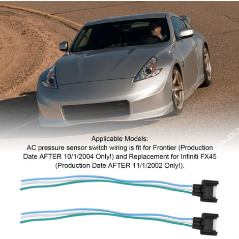 Mazo de cables para sensor de presión de aire acondicionado, 2 piezas, Ref. 92136 1FA0A, conexión fiable y duradera para Nissan/Infiniti