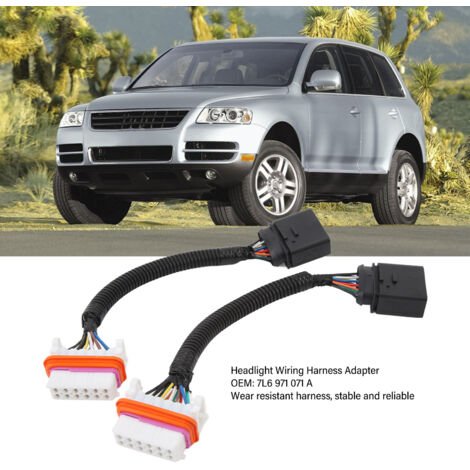 Juego de 2 conectores de arnés para faros HID 7L6-971-071-A para Volkswagen Touareg 2004-2007 (1/5)
