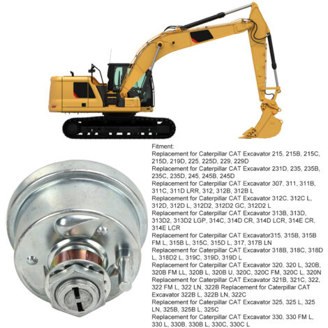 Interruptor de arranque 7N0718 con llaves, aleación de aluminio, repuesto para excavadoras Caterpillar CAT y MINI HYD.
