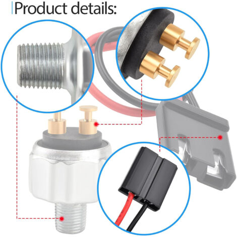 Interruptor de luz de freno de baja presión con conector de cable para Polaris RZR 570 y 800 - 4012866 - Instalación fácil y duradera (1/5)