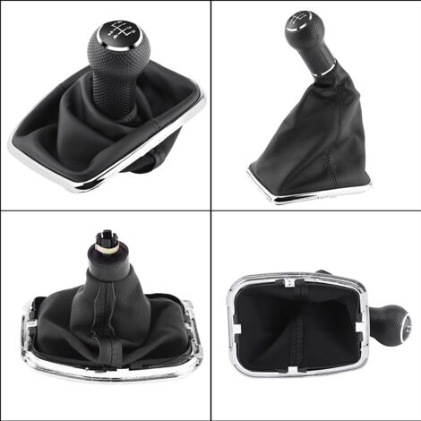 Funda de cuero sintético para palanca de cambios de 5 velocidades para Golf/Jetta/Bora (1999-2004) (1/5)
