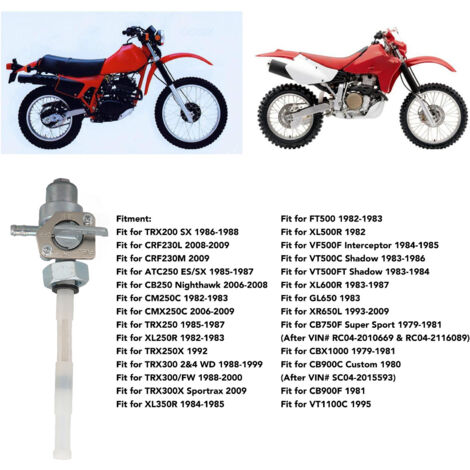 Válvula de depósito de combustible Honda - Interruptor y válvula de cierre para TRX200 CRF230L ATC250 CB250 CM250C (1/5)