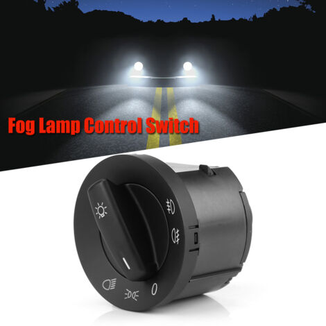 Interruptor de control de faros/antena para MK5 MK6 (1T0941431C) - ABS negro (1/5)