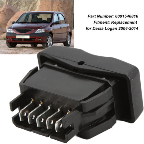 Interruptor de elevalunas eléctrico individual 6001546816 para Dacia Logan 2004-2014 - Fácil sustitución (1/5)