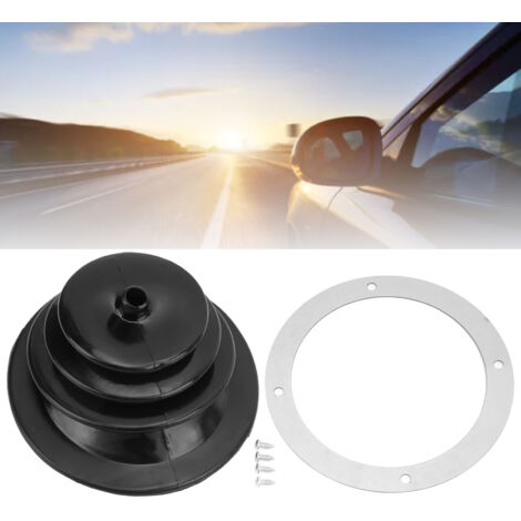 Kit de protección para palancas de cambio y freno: placa y funda de goma negra antipolvo universal (Ø 13,3 cm/5,250 pulgadas) (1/5)