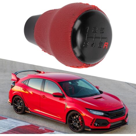 Pomo de palanca de cambios de cuero sintético 08u92TEA para Civic Type R 2017-2019 (1/5)