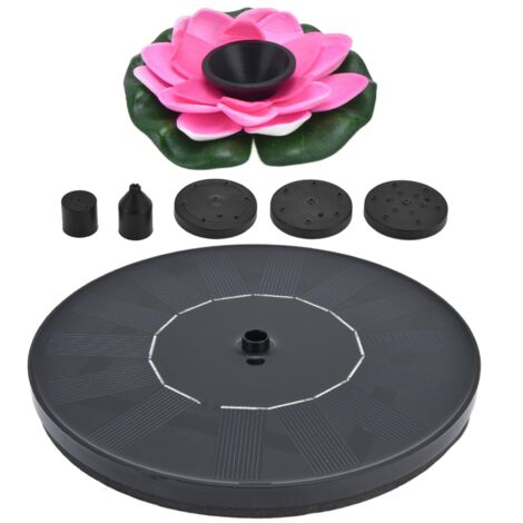 Fuente solar Lotus: minibomba flotante con 4 chorros para estanques, jardines y bebederos.
