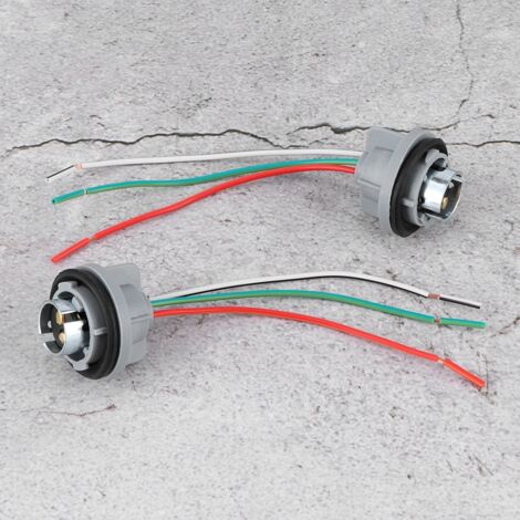 Conector BAY15D/1157 con núcleo de hierro para luces de freno e intermitentes, cableado de cobre y 2 piezas. (1/5)