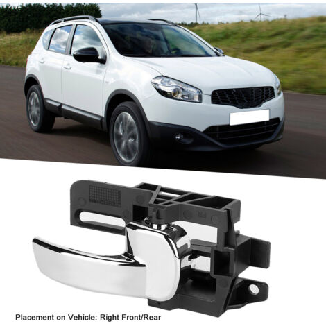Kit de manijas interiores cromadas para puertas (izquierda/derecha) para NISSAN QASHQAI 2004-2013 - 2 piezas - Número de pieza 80671-JD00E (1/5)