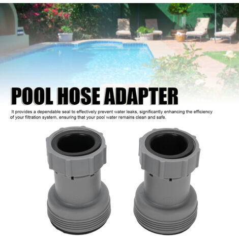 Adaptador para filtro de piscina, 2 piezas, ABS, de 1,5 pulgadas a 1,25 pulgadas. (1/5)