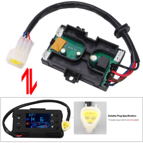 Placa controladora de calefactor de estacionamiento LCD de 5 kW y 7 cables con control remoto para camiones y automóviles de 24 V