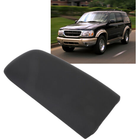 Cubierta de consola central de piel sintética negra, soporte para reposabrazos para Ford Explorer/Mountaineer 1997-2002 (1/5)