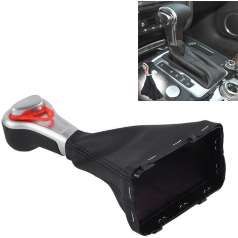 Pomo de palanca de cambios de cuero negro para Audi A5 A4L Q5 B8 B8PA, modelo automático (1/5)