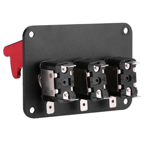 Interruptor de panel de 3 grupos y 12 V para coche de carreras (rojo) (1/5)