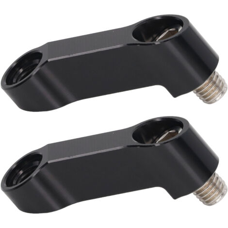 Juego de 2 elevadores/extensiones de espejos retrovisores de motocicleta de aluminio negro de 10 mm/0,39 pulgadas para Yamaha NMAX 155 125 2015-2022 (1/5)