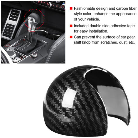 Cubierta para la palanca de cambios de Audi A3/S3 Estilo fibra de carbono Compatible con modelos 2014-2018 (1/5)