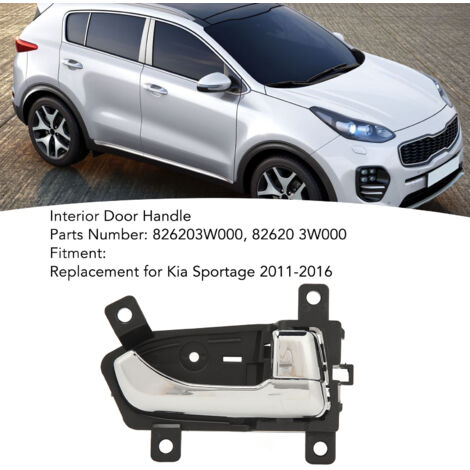 Manija de puerta interior cromada 826203W000 para Kia Sportage (2011-2016), paquete de 1 - Lado delantero derecho (1/5)
