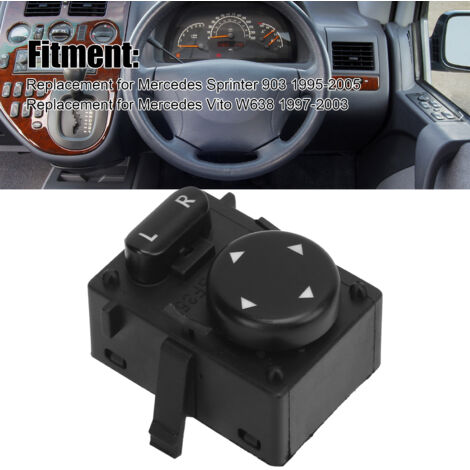 Interruptor de ajuste de espejo A0045459207 ABS Metal para Mercedes Sprinter 903/Vito W638 (1/5)