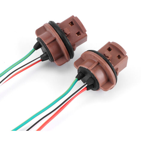Conector para cableado automotriz, 2 conectores para luz de freno y luz de señalización, compatible con bombillas 7440, 7441, 7443, 7444 T20 992A. (1/5)