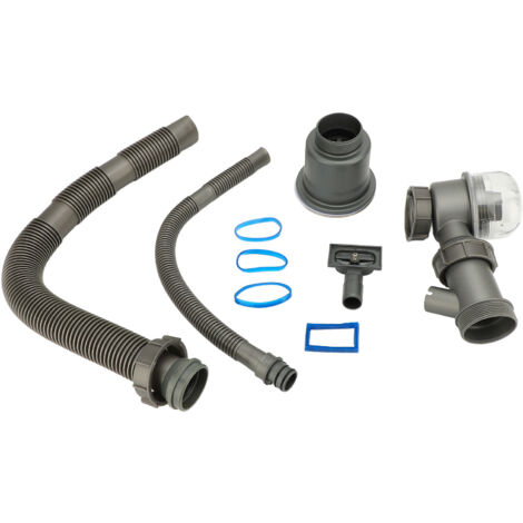 Kit profesional de desagüe para fregadero de cocina: tubo de desagüe reforzado con control de olores para fregadero y triturador de basura. Juego completo de desagüe.
