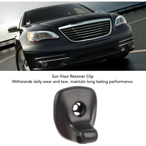 Soporte para parasol con clip - Plástico automotriz - Compatible con Dodge Avenger 2011-2014 - Negro - Fácil de instalar (1/5)