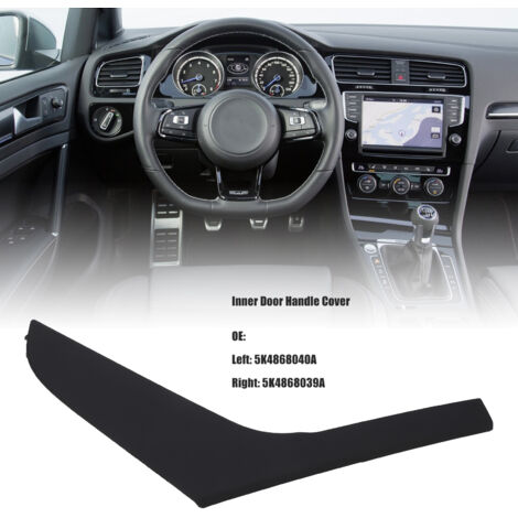 Manija interior de puerta ABS - Compatible con Volkswagen Golf VI (2009-2013) - Izquierda, color negro 5K4868039A (1/5)