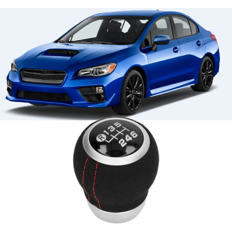Pomo de palanca de cambios de 6 velocidades para Subaru Pomo de repuesto en PVC y cuero sintético (1/5)