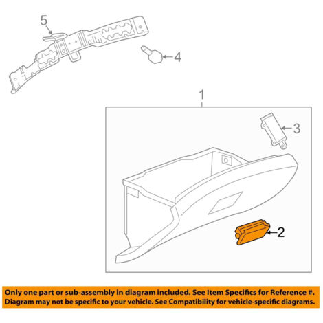 Manija de bloqueo de guantera 95234956 ABS negro para Chevy Sonic 2012-2020 (1/5)