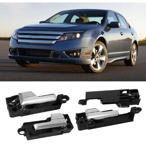 Juego de 4 manijas interiores cromadas para puertas Ford Fusion Lincoln MKZ Mercury Milan 6E5Z-5422601 6E5Z5422600 (1/5)