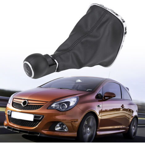Funda para palanca de cambios de Opel Corsa D - Pomo de palanca de cambios de 5 velocidades en piel sintética y ABS - 009140093 / 19276456 (1/5)
