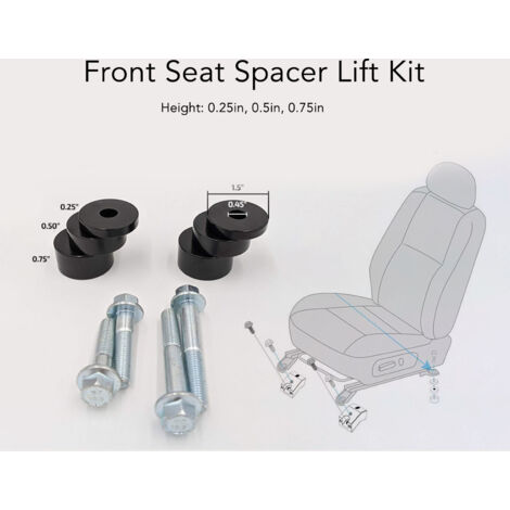 Kit de elevación de asientos delanteros de aluminio para Toyota Tacoma, 4Runner y FJ Cruiser (1/5)