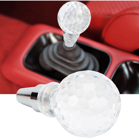 Pomo de palanca de cambios esférico de cristal - Universal con 3 adaptadores para transmisión manual (1/5)
