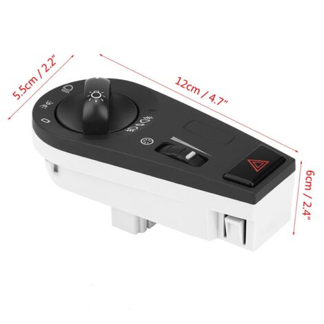 Interruptor de luz para automóvil, interruptor de lámpara 20942844, nuevo, plástico ABS negro. (1/5)