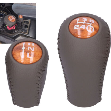 Pomo de palanca de cambios manual de 5 velocidades - [33504-20120-C0] - Cubierta de cuero sintético - Compatible con Toyota 4Runner, Hilux y Land Cruiser Prado (1/5)